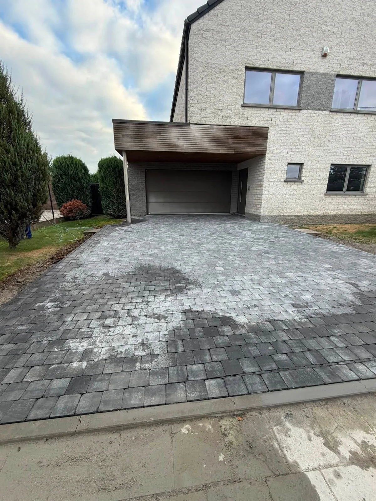 Allée de garage en klinkers